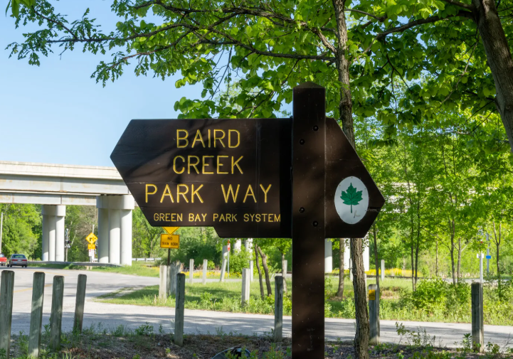 Baird Creek Parkway, part of the Green Bay trail system